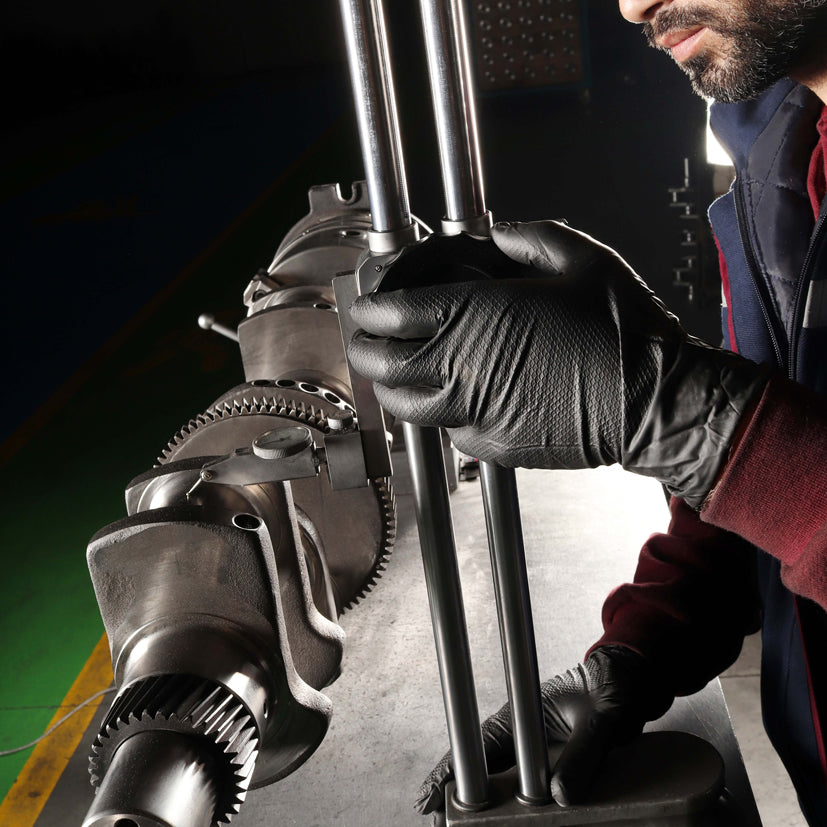 GP66-8mil Diamond Grip Black Nitrile Gloves (1 Case, 1000 Gloves)