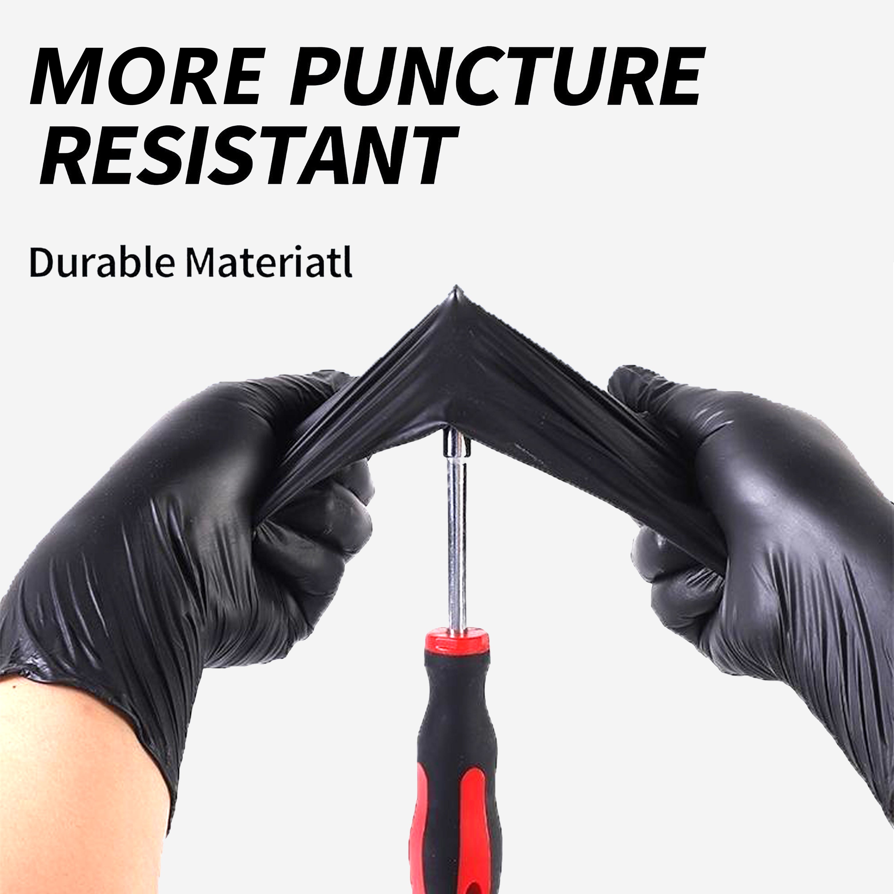 GP50-5mil Disposable Black Nitrile Gloves (1 Case, 1000 Gloves)