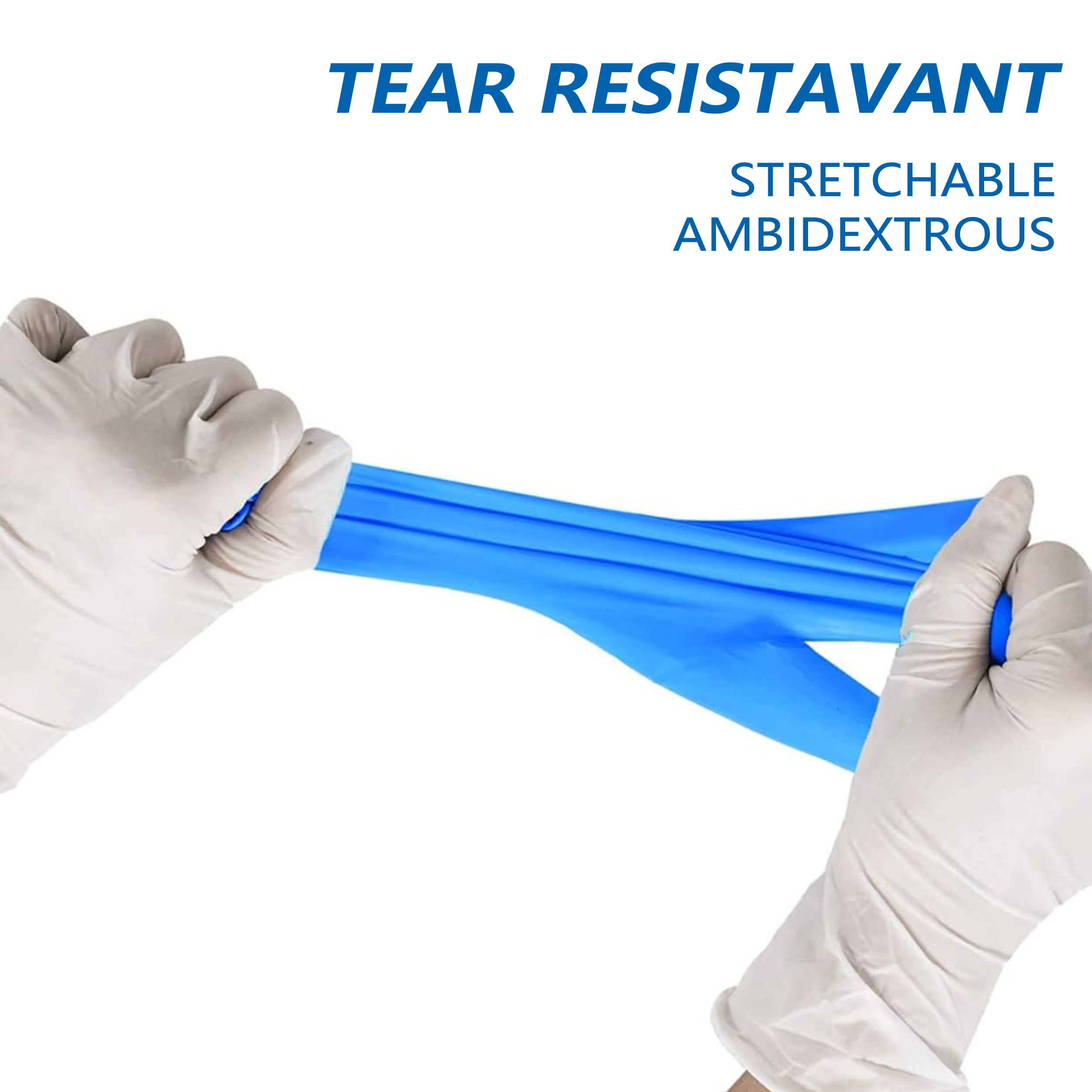 Exam Vinyl Gloves, Synmax Latex-Free, Powder-Free, Non-Sterile Medical Disposable Gloves (10 boxes, 1000 gloves, Blue)