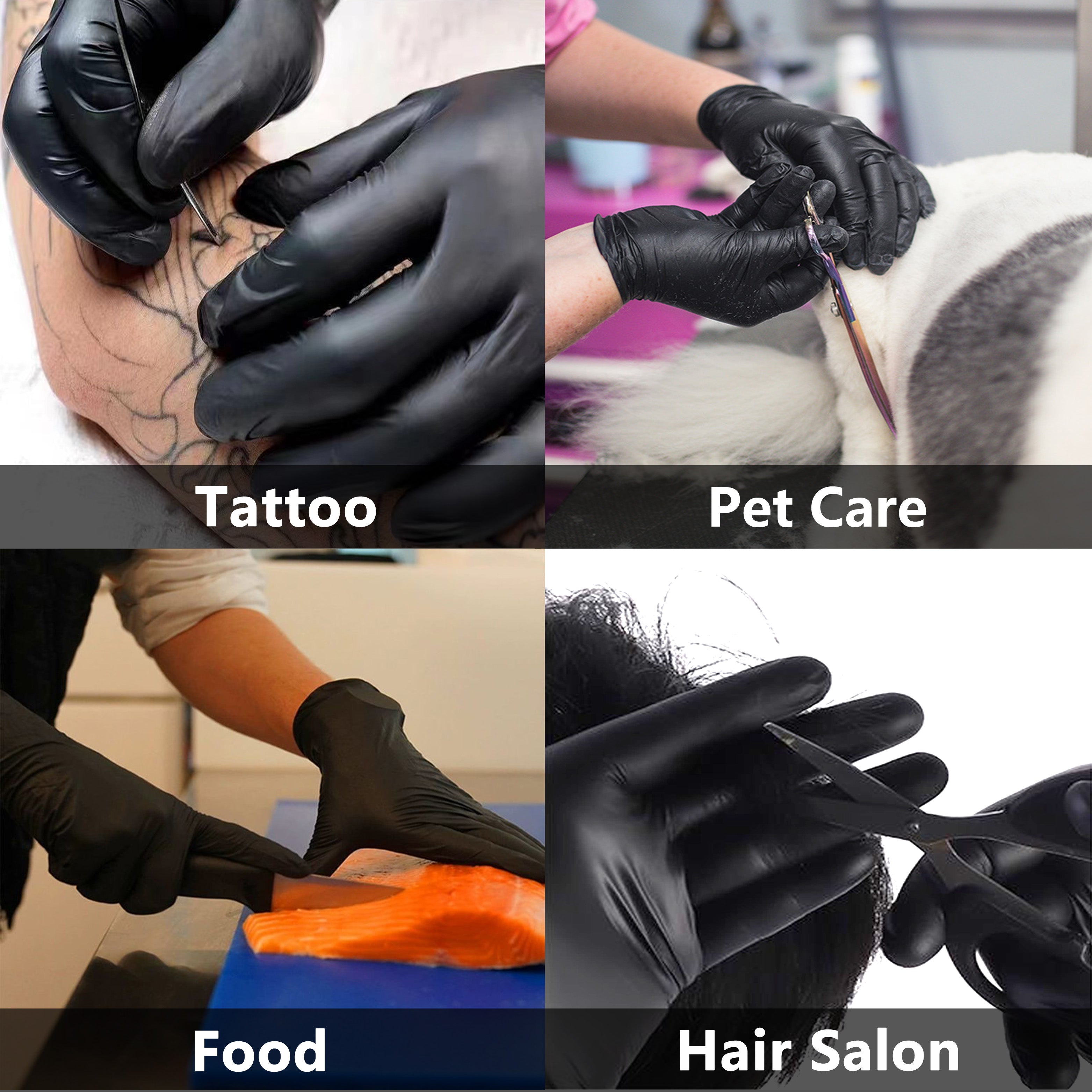 Exam Vinyl Gloves, Synmax Latex-Free, Powder-Free, Non-Sterile Medical Disposable Gloves (100 boxes, 10000 gloves,Black)Bulk