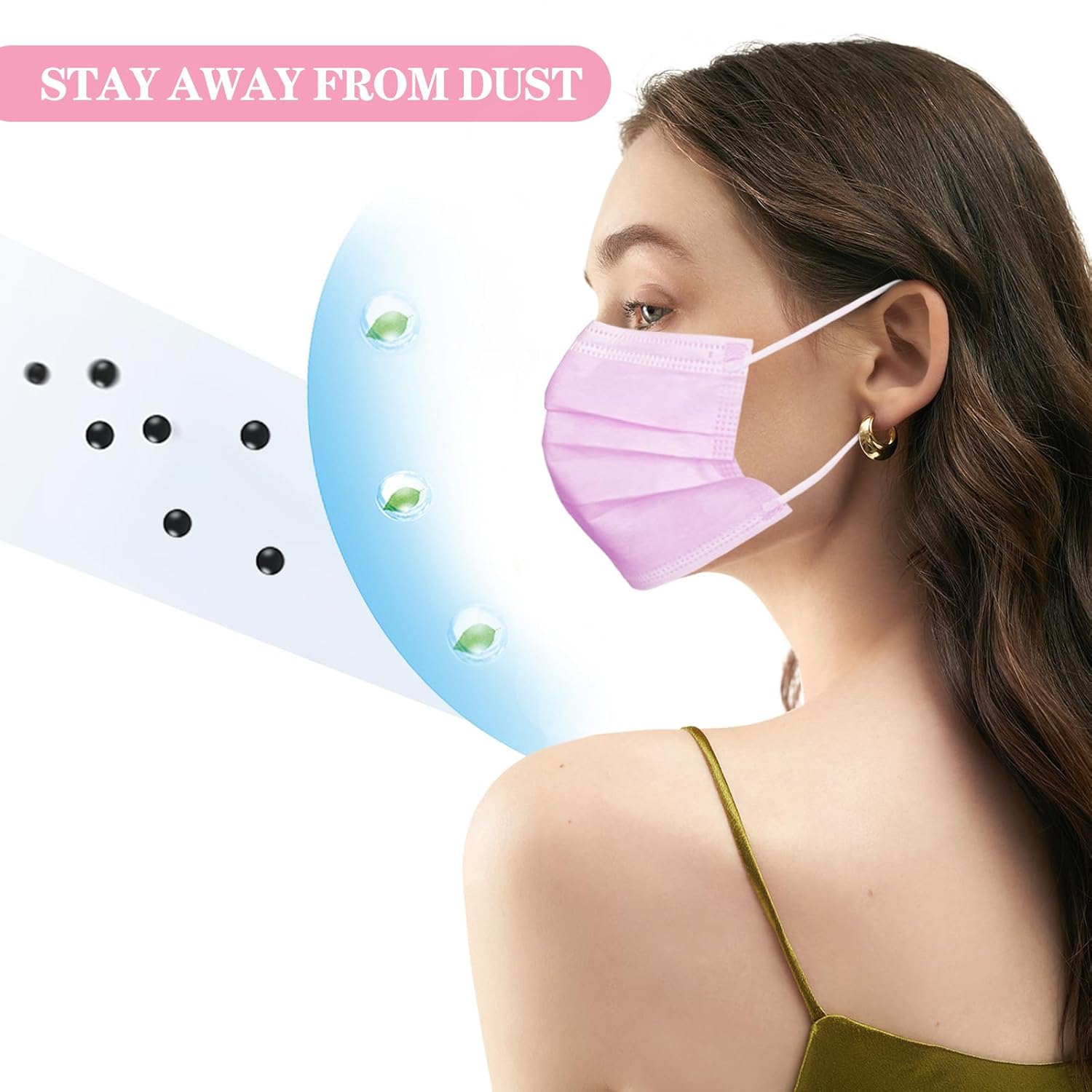 GP03 - 2000pcs Pink Disposable Facemask