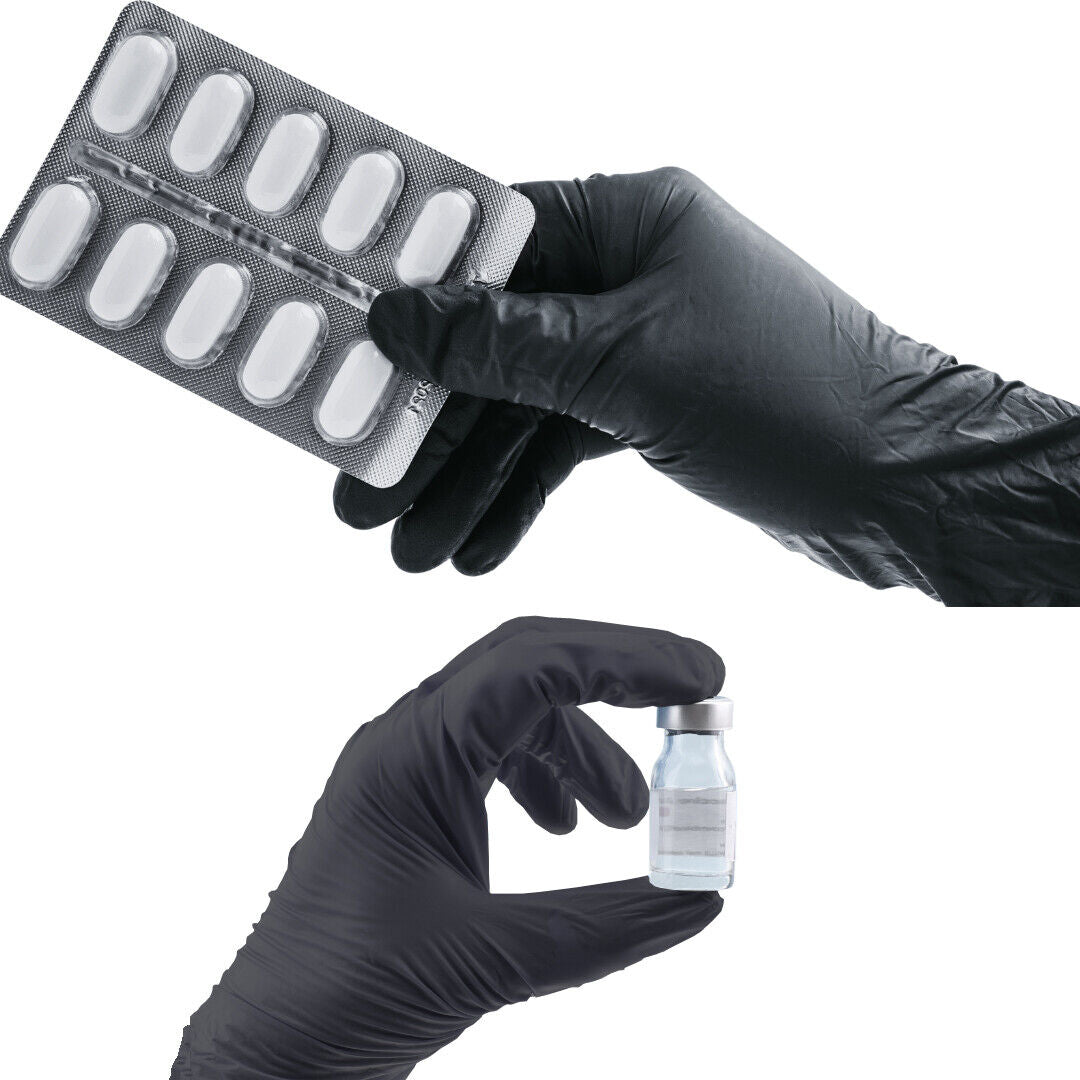 GP51 Chemo Grade Fentanyl Resistant Black Nitrile Gloves (1 Case, 1000 Gloves)
