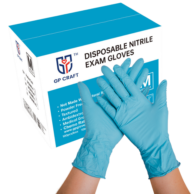 Wholesale 5 Mils Disposable Nitrile Gloves, Blue | GP Craft – GP Craft Inc