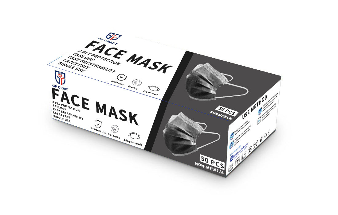GP02 - 2000pcs Black Disposable Facemask