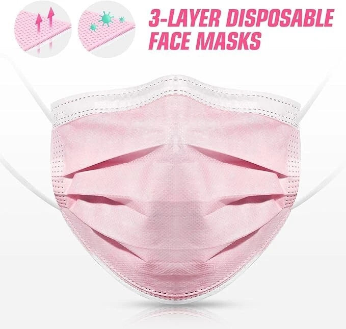 GP03 - 2000pcs Pink Disposable Facemask