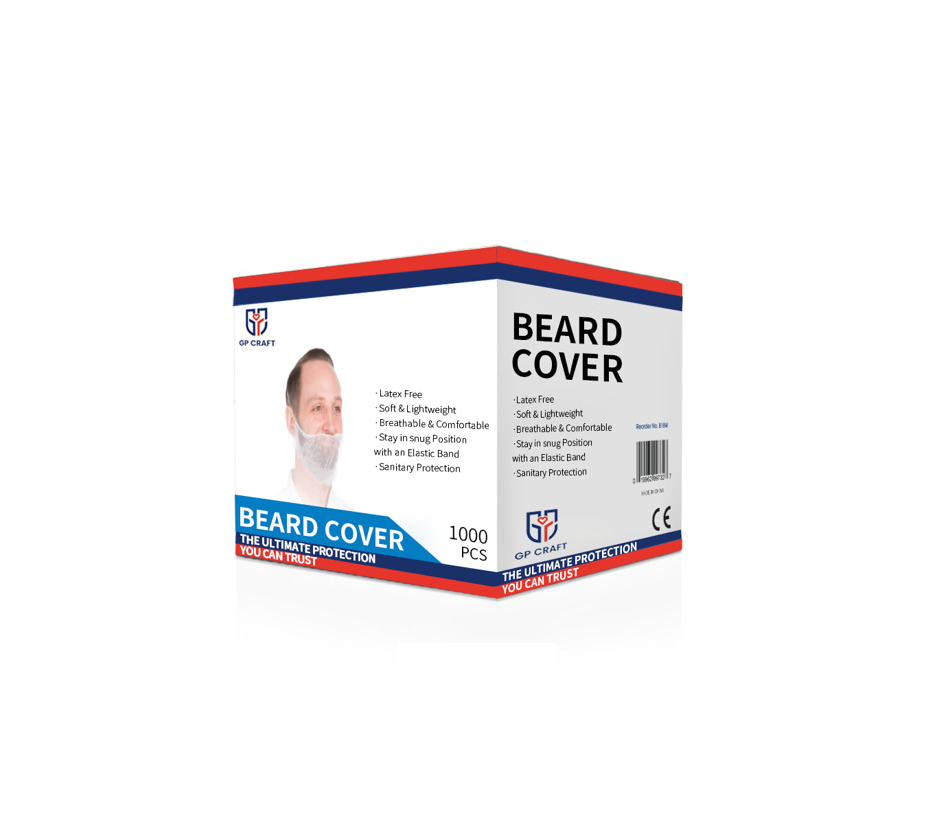 GP04 - 1000pcs White Beard Covers
