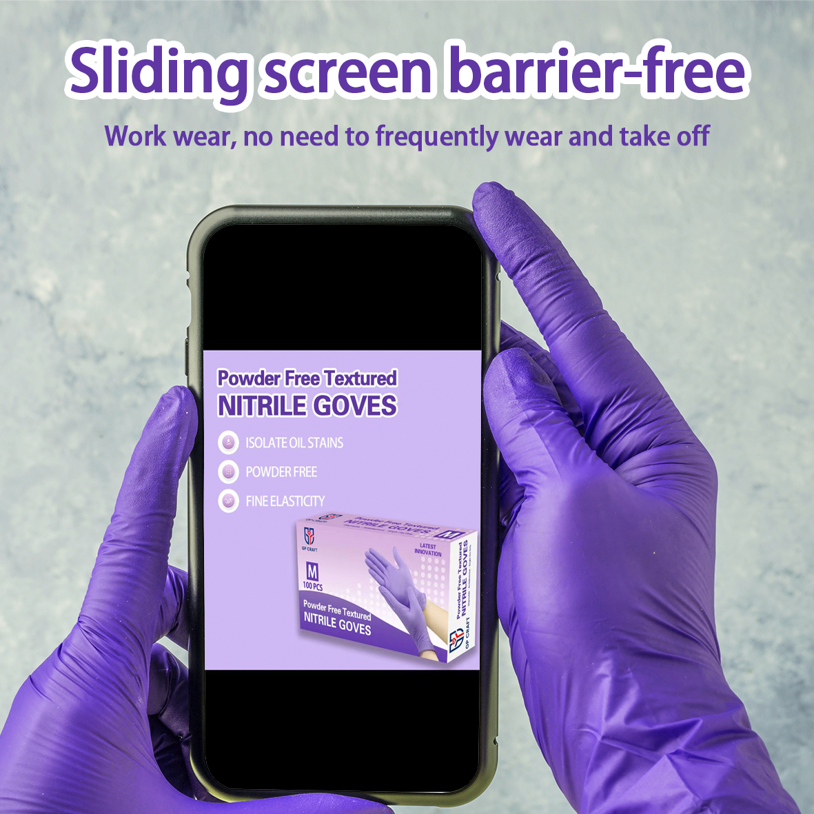 GP30 Disposable Purple Nitrile Gloves（1Case 1000Gloves）