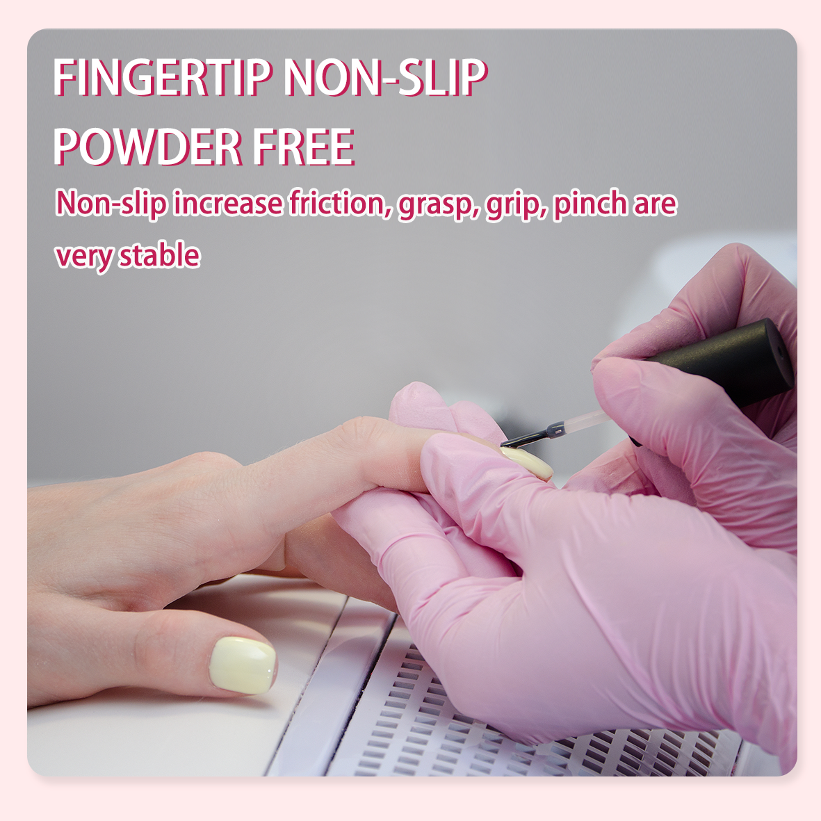 GP33 Disposable Pink Nitrile Gloves（1Case 1000Gloves）